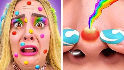 Oh No! Her Dress Tore 😱 DIY Rainbow Dress from a Tablecloth