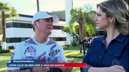 Levir Culpi, treinador do Santos, mostra seu lado empresário ao Esporte Fantástico