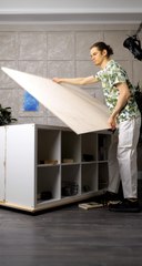 From Storage to Studio: DIY Working Table Using Two Shelves 👷