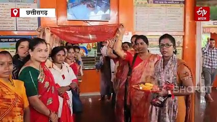 छत्तीसगढ़ में एनएचएम संविदा कर्मियों का प्रदर्शन, चुनरी और मनोकामना यात्रा निकाली, कॉन्ट्रैक्ट सिस्टम खत्म करने की मांग