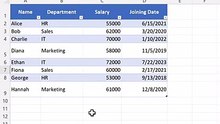 MS Excel Sorting