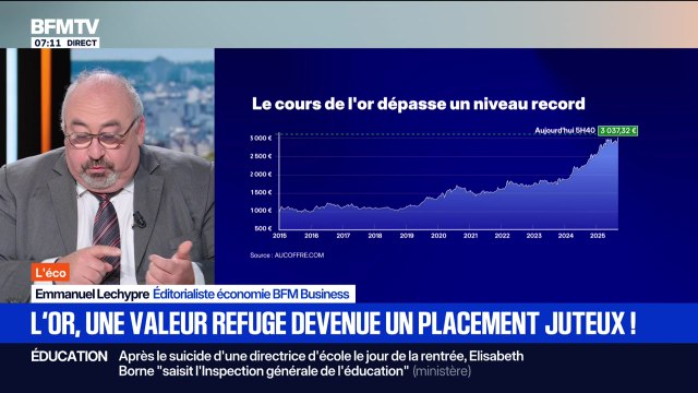 BFM éco : L'or, une valeur refuge devenue un placement juteux - 03/09