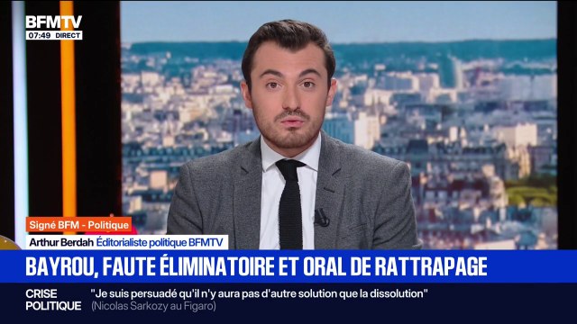 SIGNÉ BFM - François Bayrou, faute éliminatoire et oral de rattrapage