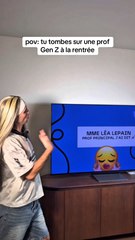 Une prof Gen Z à la rentrée scolaire