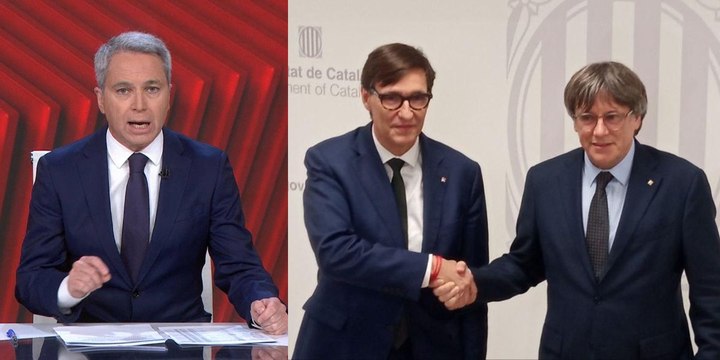 Vicente Vallés estalla contra Pedro Sánchez por la foto de Salvador Illa con Carles Puigdemont