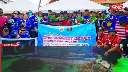 30.7 kg sampah dasar laut di kutip di Pulau Perhentian
