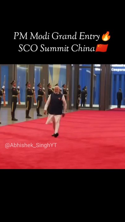 PM Modi Grand Entry🔥 SCO Summit China🇨🇳 Modi Power #modi #scosummit #modipower