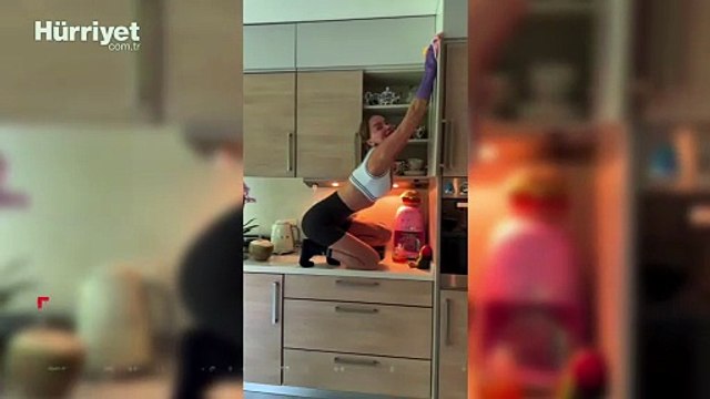 Ebru Şallı, “mutfakta pilates” paylaşımıyla sosyal medyada gündem oldu