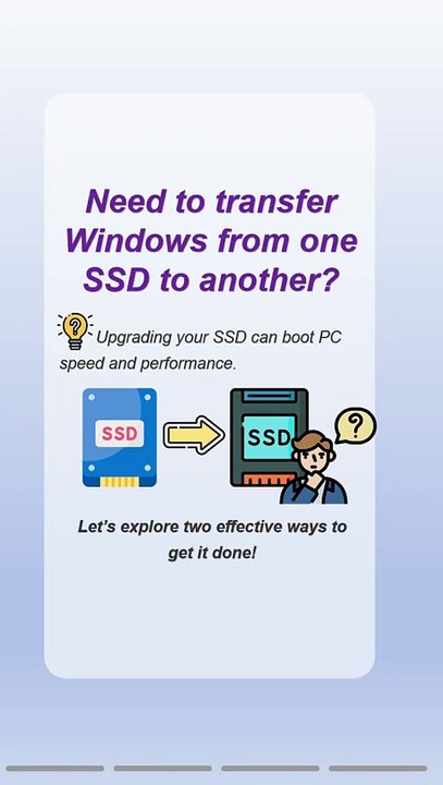 How to Transfer Windows from One SSD to Another