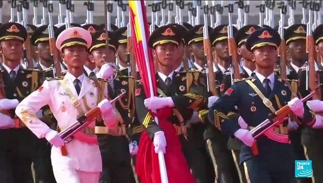 Beijing shows off drones, missiles and lasers in military parade watched by Putin, Kim Jong Un
