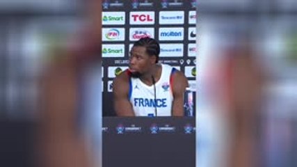 France - Guerschon Yabusele apprend le forfait de Sarr en conférence de presse