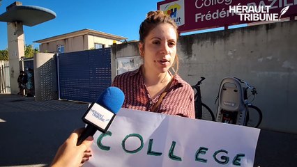 Manifestation des parents d'élèves du collège Frédéric Bazille