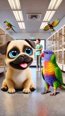 🤩🤩Dog s Stunning  Delivery _ a Talking Rainbow Parrot! Owner is Overjoyed!