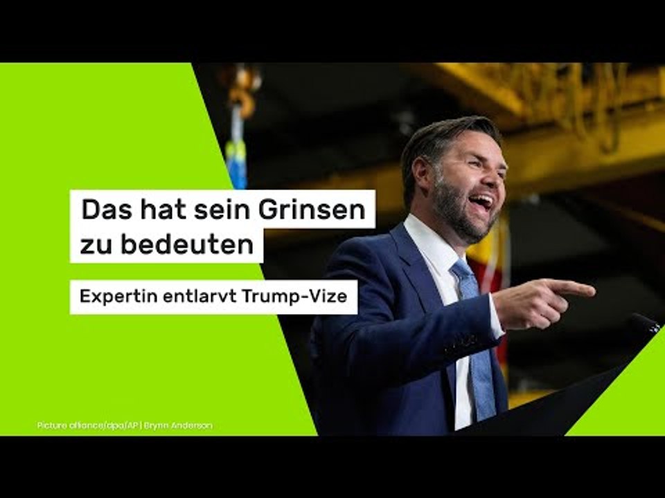 Das hat sein Grinsen zu bedeuten - Expertin entlarvt Trump-Vize