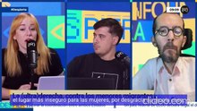 -"¿Dónde están las feministas?" +"Las feministas estamos enfrente de fascistas como tú".