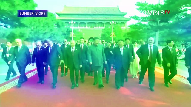 Gagah! Prabowo Foto Bareng Xi Jinping, Putin, dan Kim Jong Un di Parade Militer China
