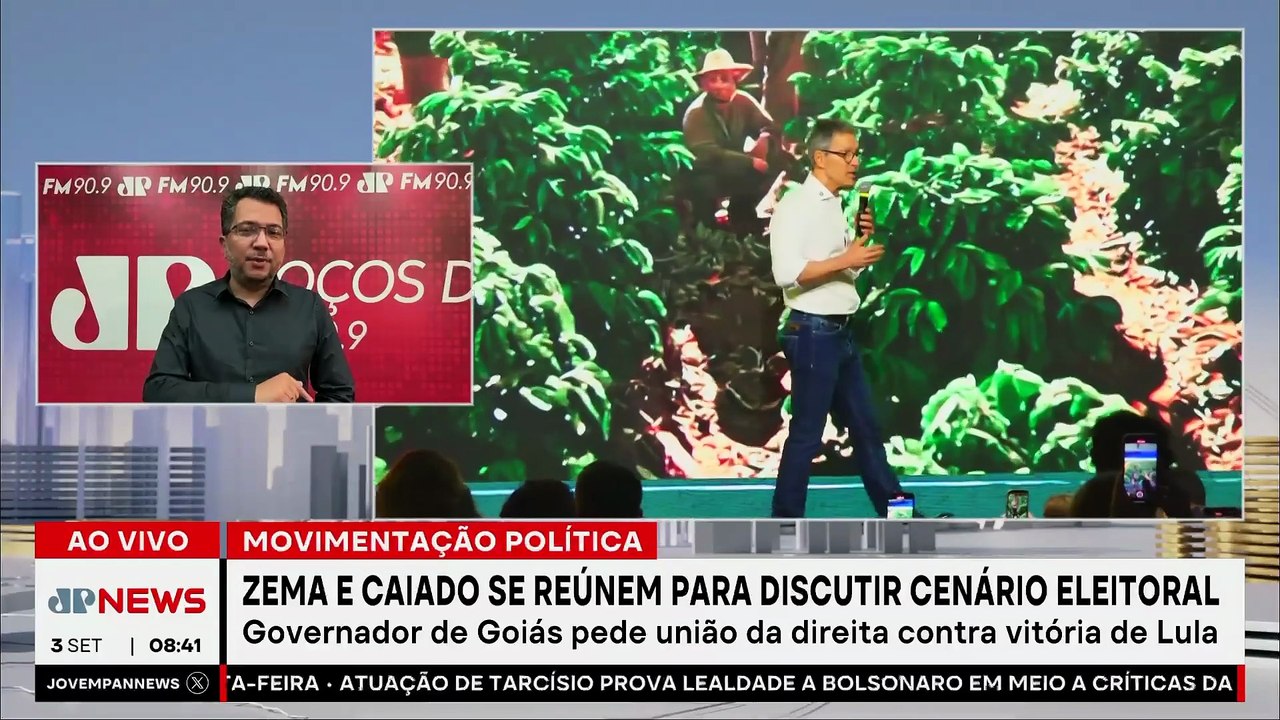Zema e Caiado se reúnem para discutir cenário eleitoral