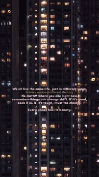 We all live the same life, just in different ways.No matter where you are right now, remember-things can always shift. If it's good, soak it in. If it's tough, trust the change. Every phase has its beauty.