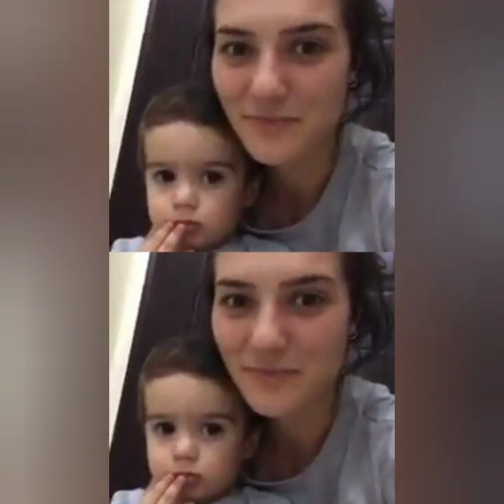 Cute a child & woman.