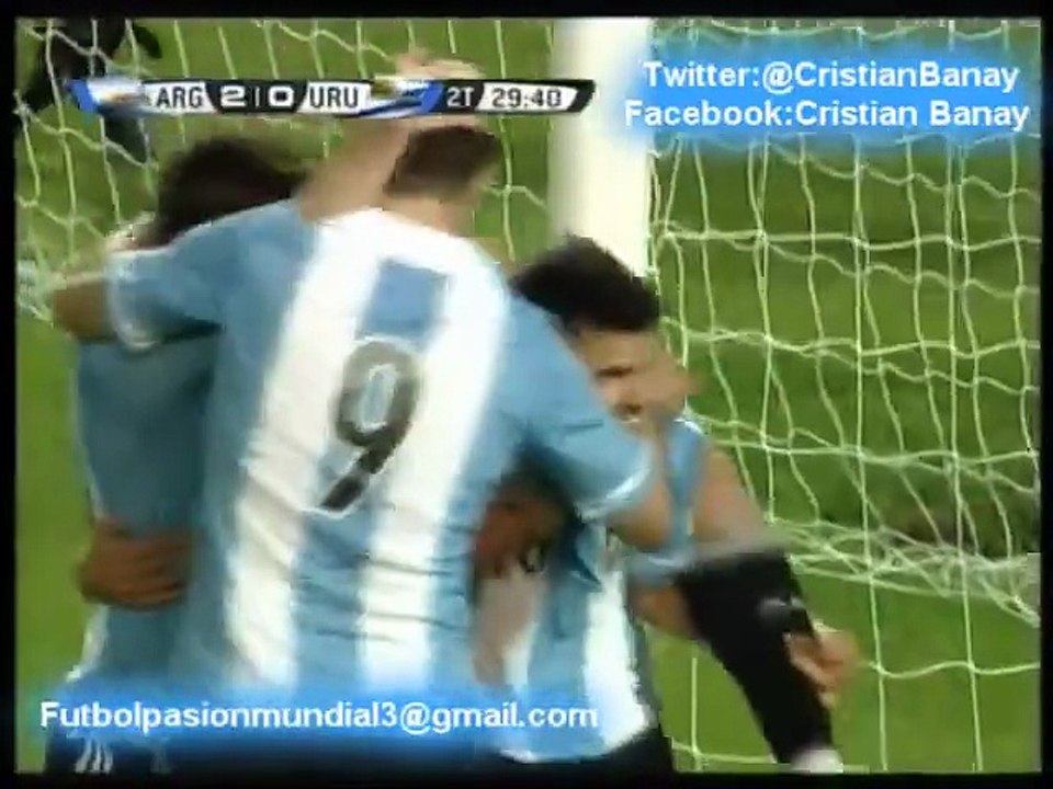 Argentina 3 Uruguay 0 (Relato Sebastian Vignolo) ) Eliminatorias Brasil 2014 Los goles (12/10/2012)