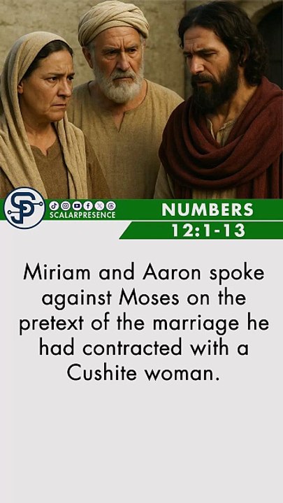 Numbers 12:1-13 #Numbers121_13 #Numbers12 #MiriamAndAaron #Moses #CushiteWife #Leprosy