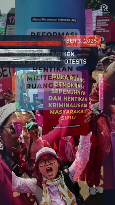 With brooms in hand as symbol for change, Indonesian women join Jakarta protests