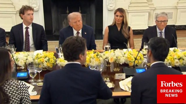 President Trump—Joined By Mark Zuckerberg & Bill Gates—Hosts White House Dinner For Top Tech CEOs