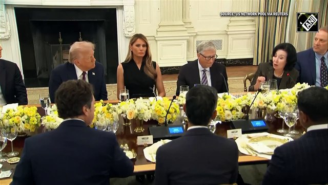 US President Donald Trump hosts a high-profile dinner with top tech CEOs at the White House