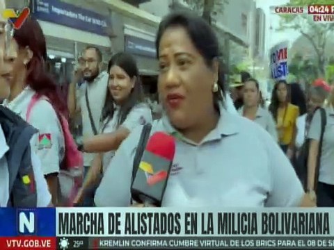 Caraqueños se movilizan en respaldo al presidente Nicolás Maduro y en defensa de la patria