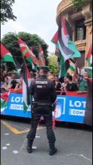 Línea de meta de la undécima etapa de La Vuelta, en Bilbao