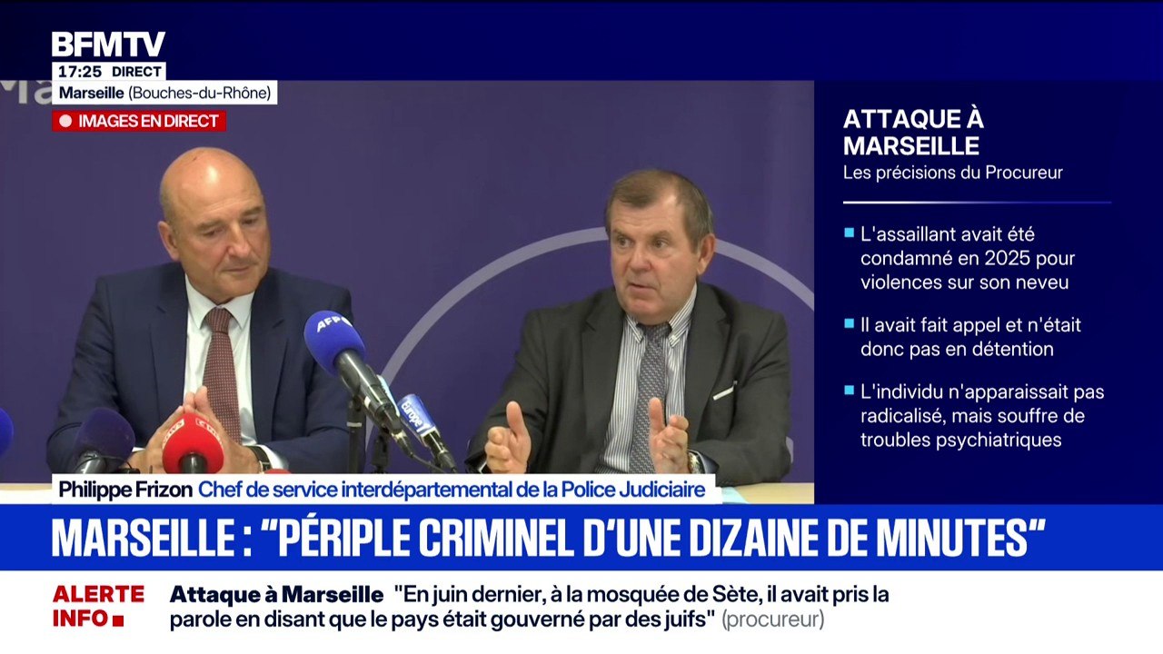 Attaque au couteau à Marseille: "En juin dernier, à la mosquée de Sète, il avait pris la parole en disant que le pays était gouverné par des juifs", précise Nicolas Bessone, procureur de la République