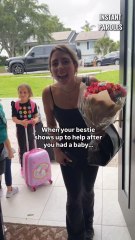 Cette femme se rend chez sa meilleure amie pour lui faciliter la vie après son accouchement