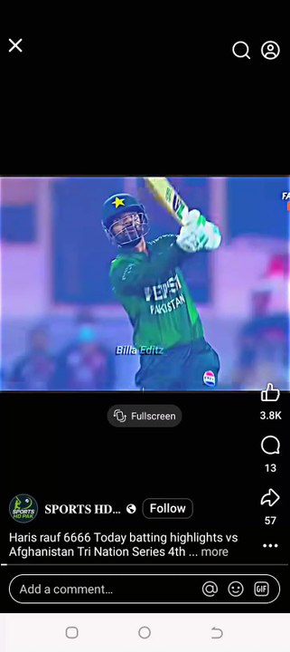 Pak vs Afghanistan # Tri Nation series # Haris rauf # 6666#