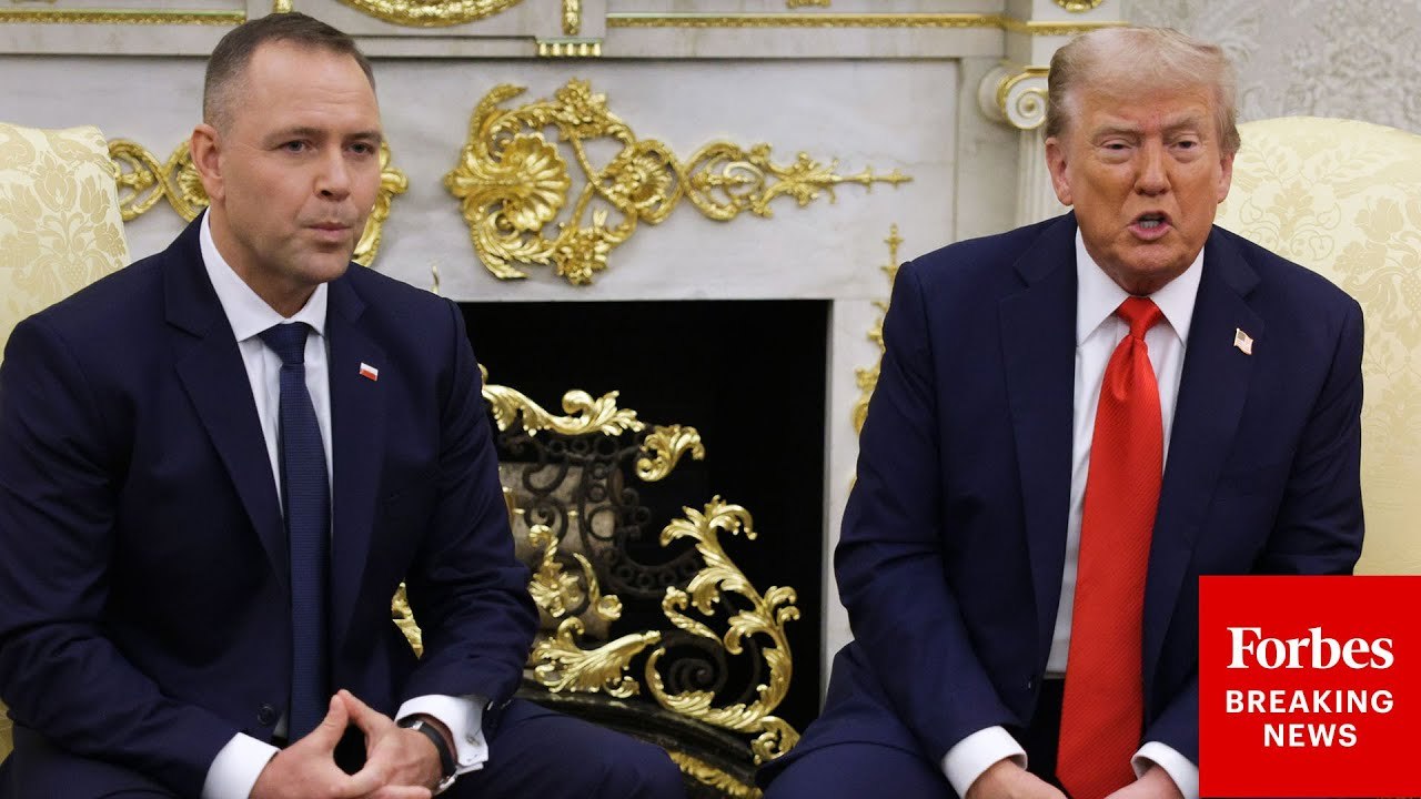 Trump Takes Multiple Questions From Reporters During Meeting With Poland President
