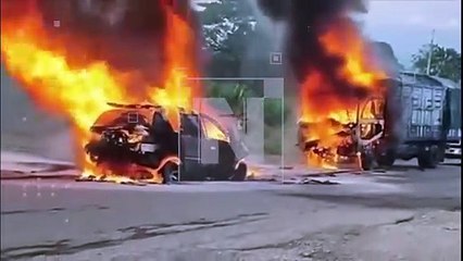 VIDEO: ¡Ardieron en llamas! Así fue el impactante accidente en Villa Tunari