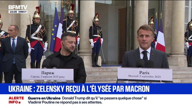 Volodymyr Zelensky reçu à l'Élysée par Emmanuel Macron: La sécurité de l'Ukraine est aussi la nôtre , assure le président de la République