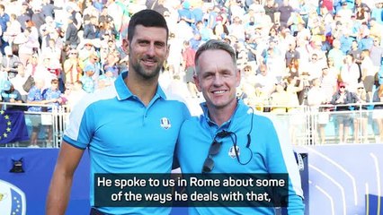 Donald reveals Djokovic advice for Ryder Cup glory