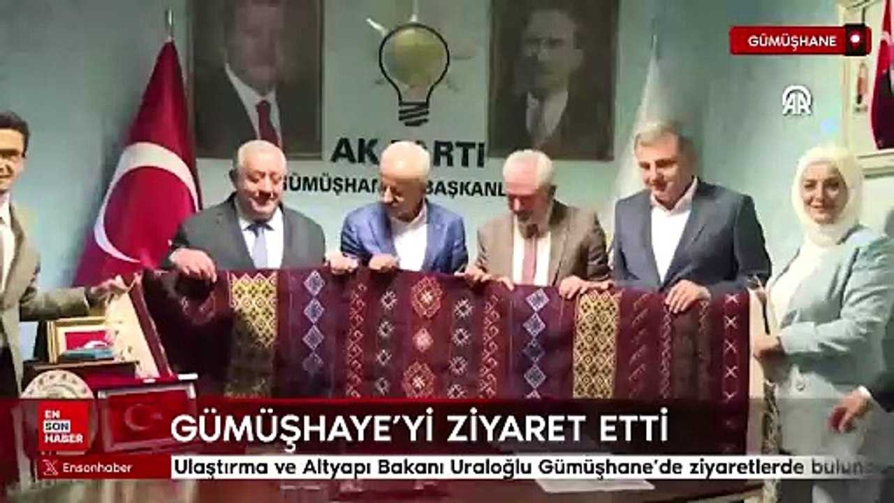 Ulaştırma ve Altyapı Bakanı Uraloğlu Gümüşhane'de ziyaretlerde bulundu