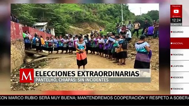Se reportan sin incidentes las elecciones extraordinarias de Pantelhó, Chiapas