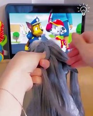 Cute dog gets braids 🐶