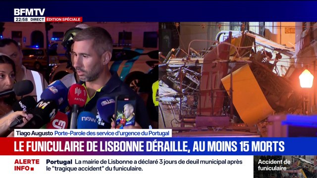 Funiculaire de Lisbonne: Nous parlons de 18 blessés déjà transportés à l'hôpital , assure Tiago Augusto, porte-parole des services d'urgence du Portugal