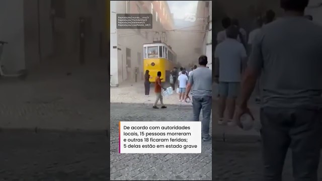 Elevador da Glória descarrila e deixa ao menos 15 mortos e feridos em Lisboa #shorts