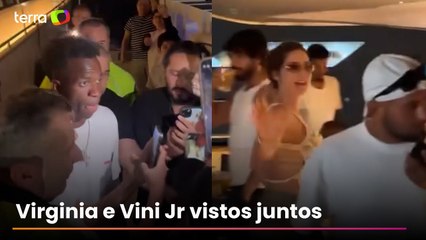 Virginia e Vini Jr são vistos deixando iate luxuoso na Espanha