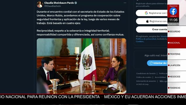Sheinbaum y Marco Rubio pactan cooperación en materia de seguridad