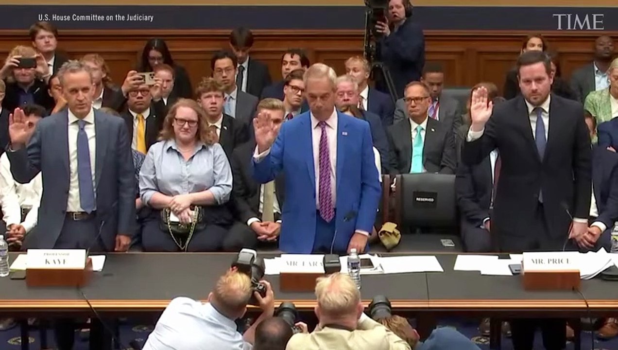 British Lawmaker Nigel Farage Called a "Putin-Loving Free Speech Impostor" and "Trump Sycophant" in Congress