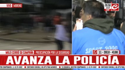 Milei cerro su campaña: caos en el cierre del acto