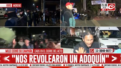 Cierre de campaña: caos, corridas y heridos