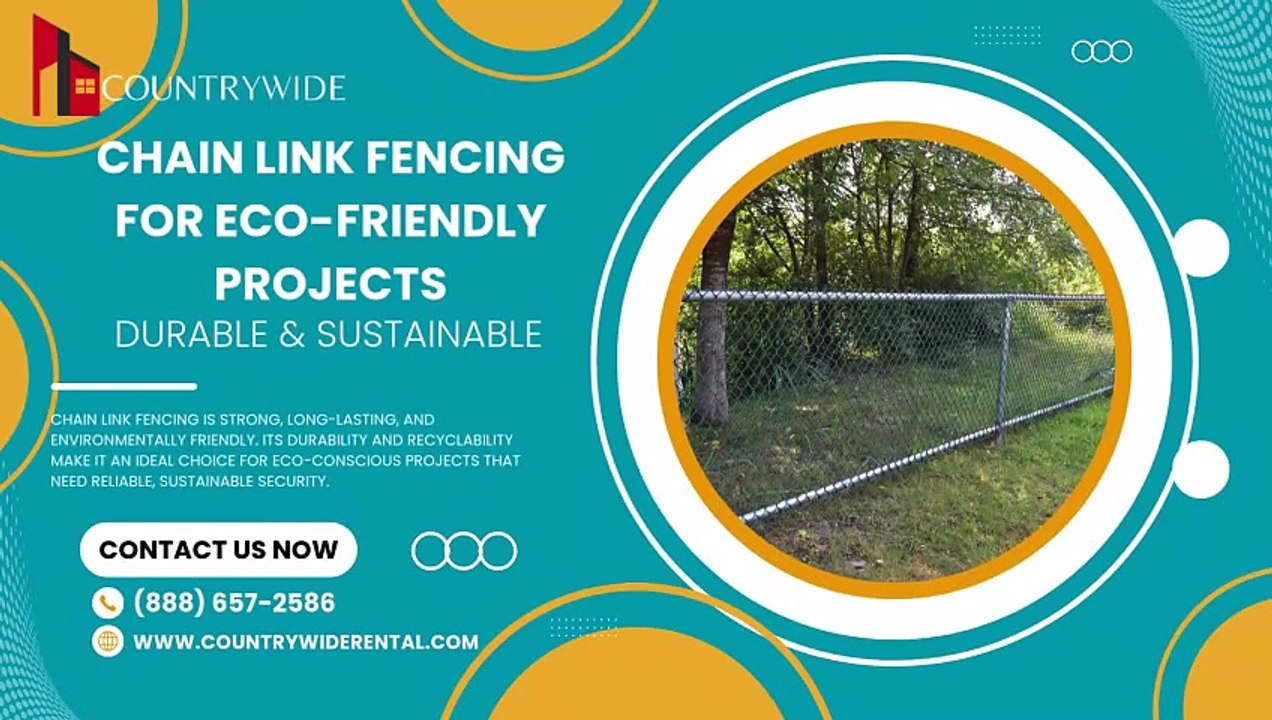 Chain Link Fencing for Eco-Friendly Projects | Countrywide Rental