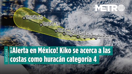 ¡Alerta en México! Kiko se acerca a las costas como huracán categoría 4