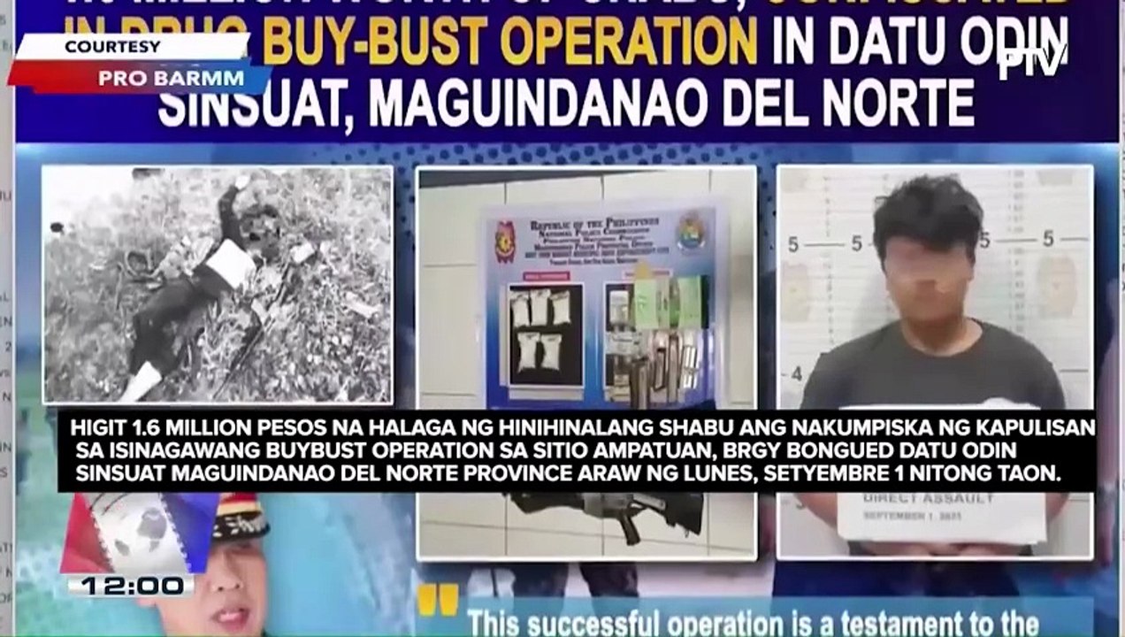 Higit P1.6M ng hinihinalang shabu at armas, nakumpiska sa Datu Odin Sinsuat, Maguindanao del Norte